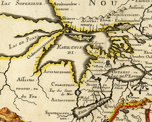 Detail of Nicolas Sanson's Canada, ou Nouvelle France